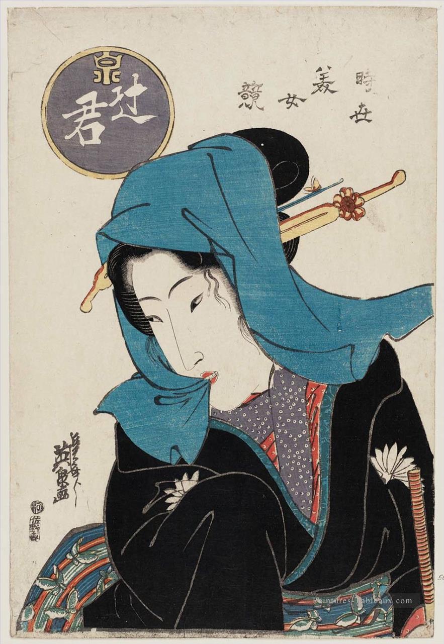 prostituée tsujigimi Keisai ukiyoye Peintures à l'huile